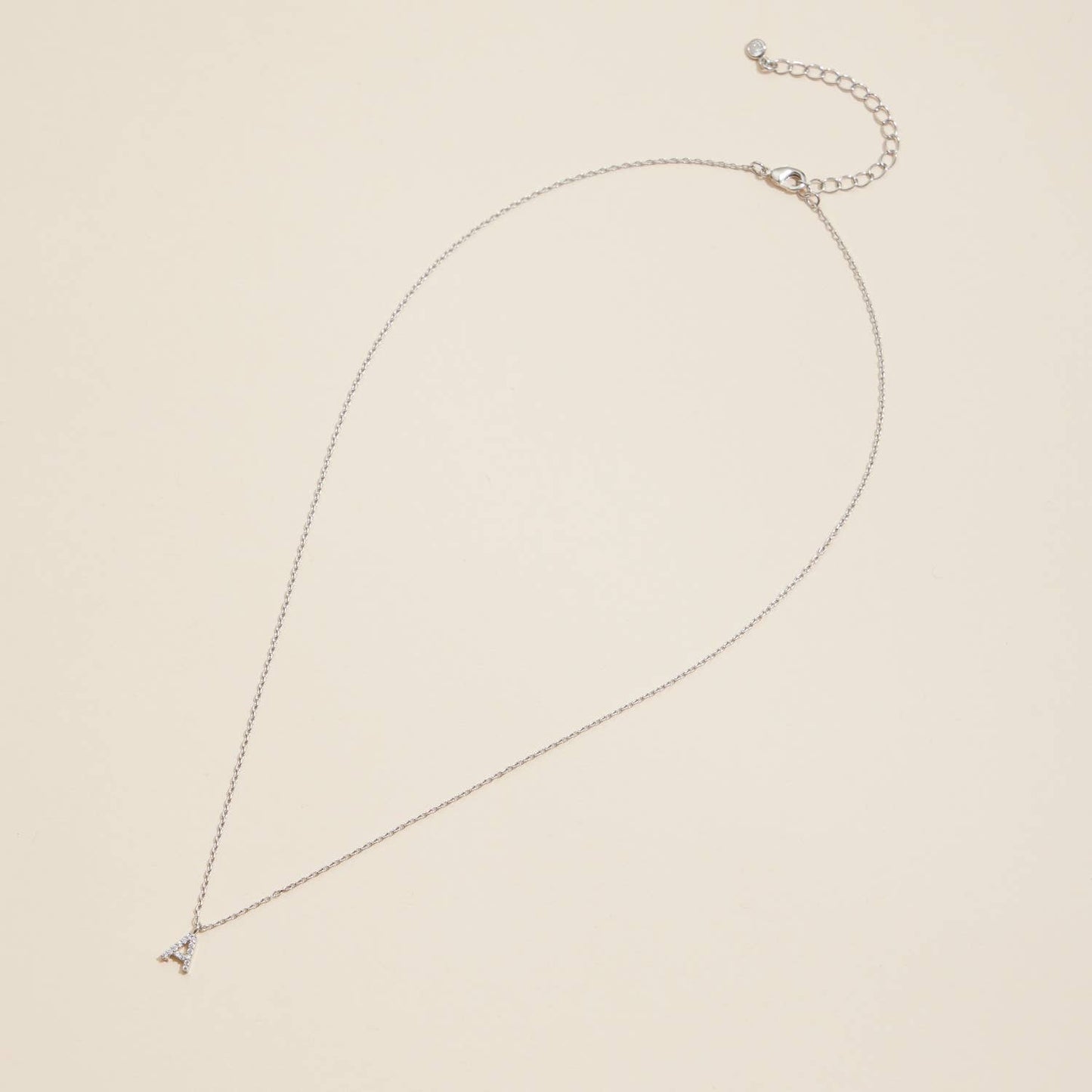 Lilla Haven - 12 Pack of Cubic Zirconia Initial Gold Dipped Necklaces: White Gold Assorted / One / 4DN18021