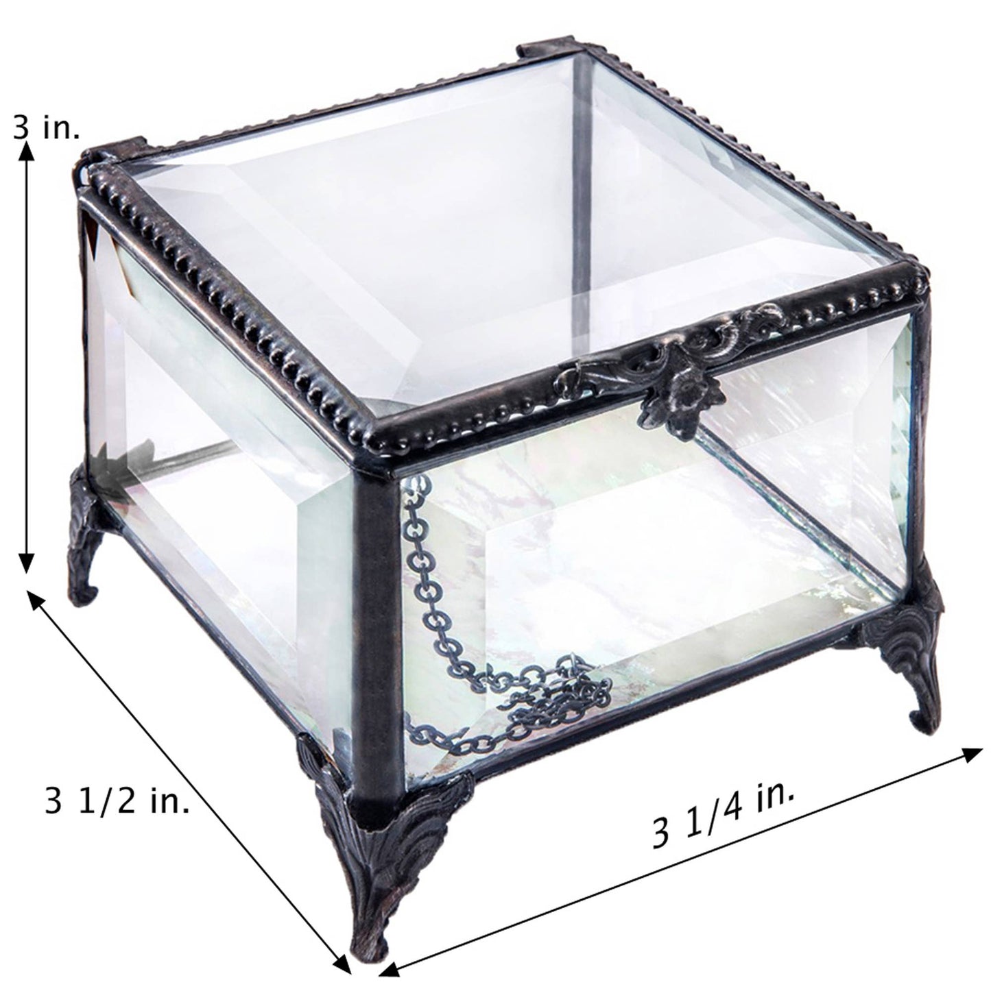 J Devlin Glass Art & Bert Anderson Collection - Mom Gift Stained Glass Jewelry Box By J Devlin Glass Art