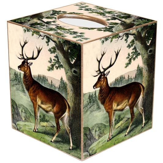 Marye-Kelley - Handmade Stag Tissue Box Cover: Paper Mache