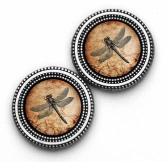 MagneButton - Vintage Dragonfly Magnet Button Pin Set