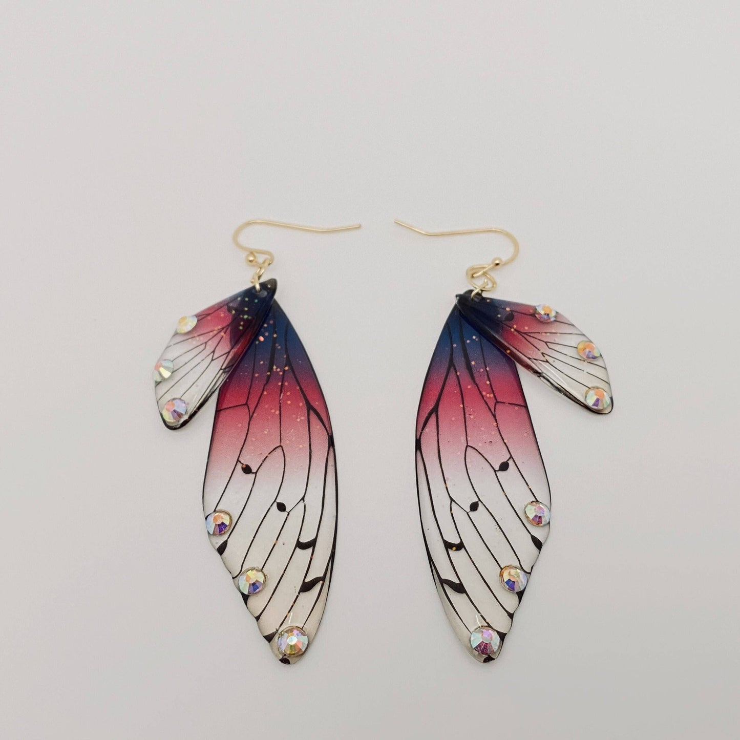 Mio Queena - Gradient Cicada Wings Butterfly Wings Earrings: 3#