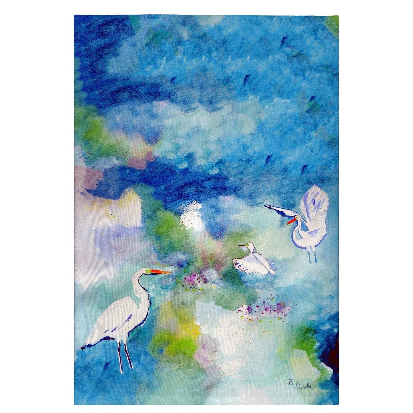 Betsy Drake Interiors - Three Egrets Guest Towel