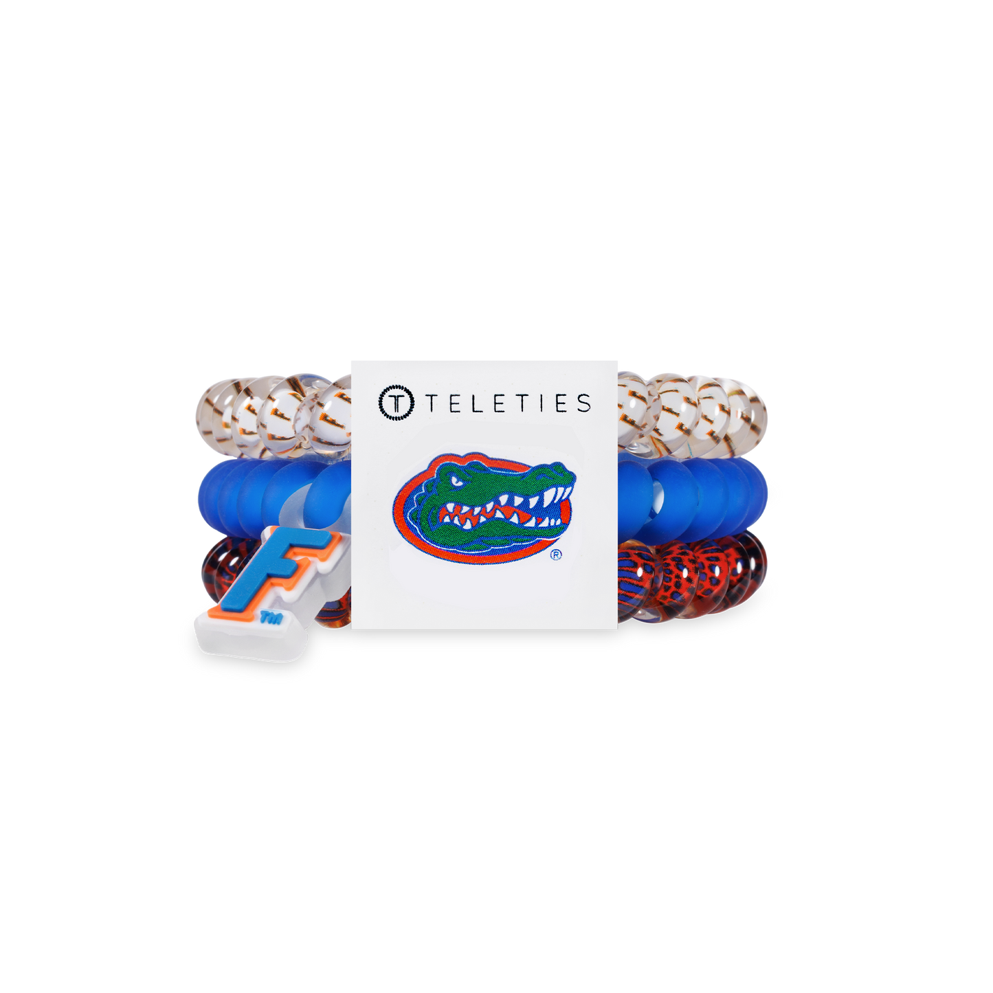 TELETIES - Spiral Hair Coils | Small | Go Gators! Hair Ties