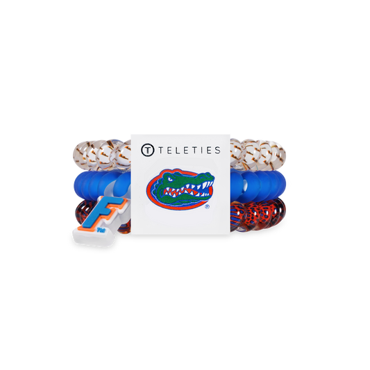 TELETIES - Spiral Hair Coils | Small | Go Gators! Hair Ties