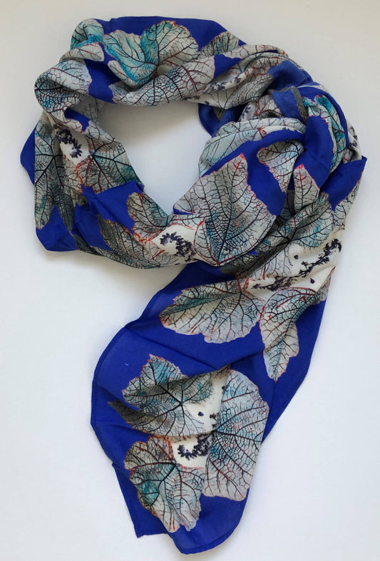 NINA J - Grape Leaves Cotton Scarf