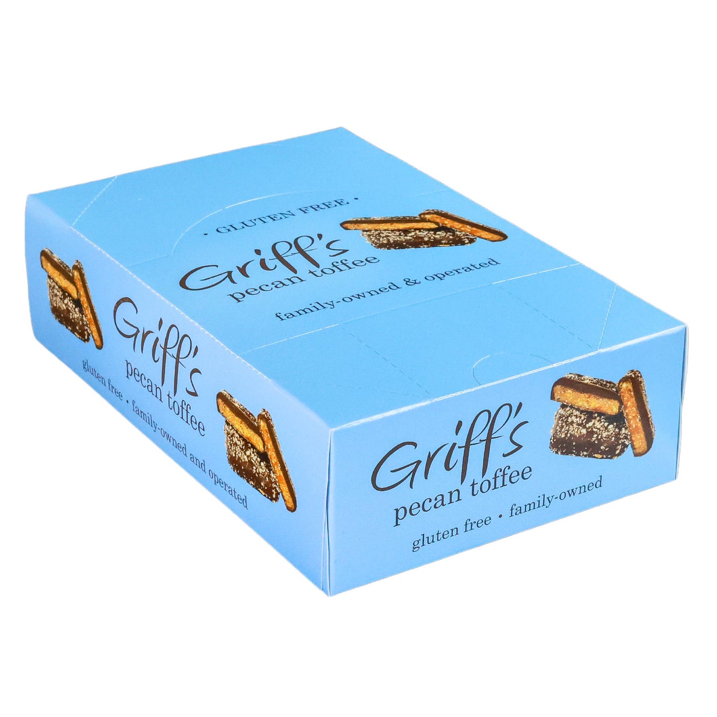 Griff's Toffee - Griff's Pecan Toffee - 1oz Dark Chocolate Toffee