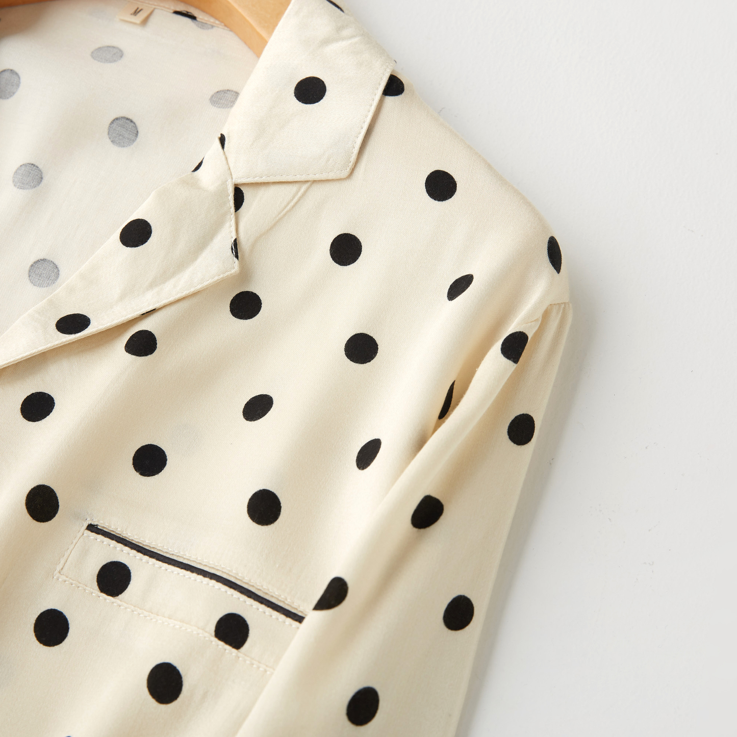 DrifWoo - Chic Dot Delight Viscose Pajama Set – Luxe Comfort for Women: L