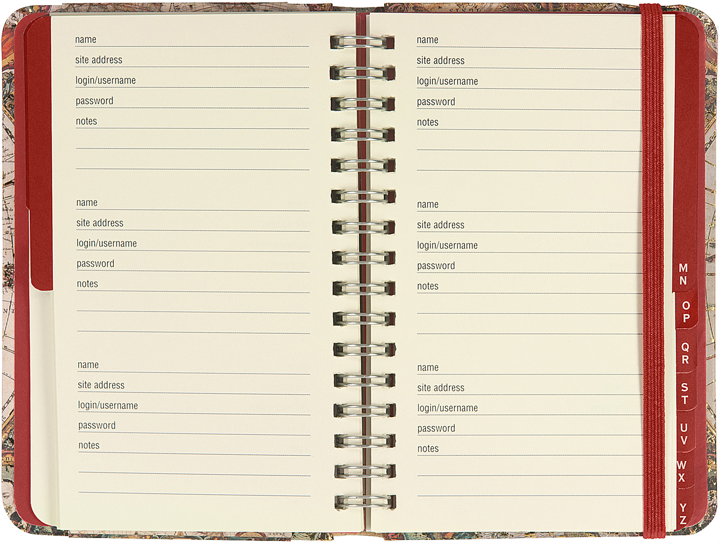 Peter Pauper Press - Old World Internet Address & Password Logbook