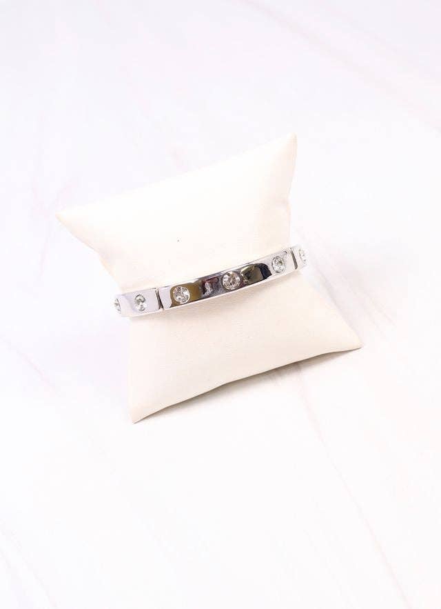 Caroline Hill - Fleischman CZ Stretch Bracelet SILVER: Default