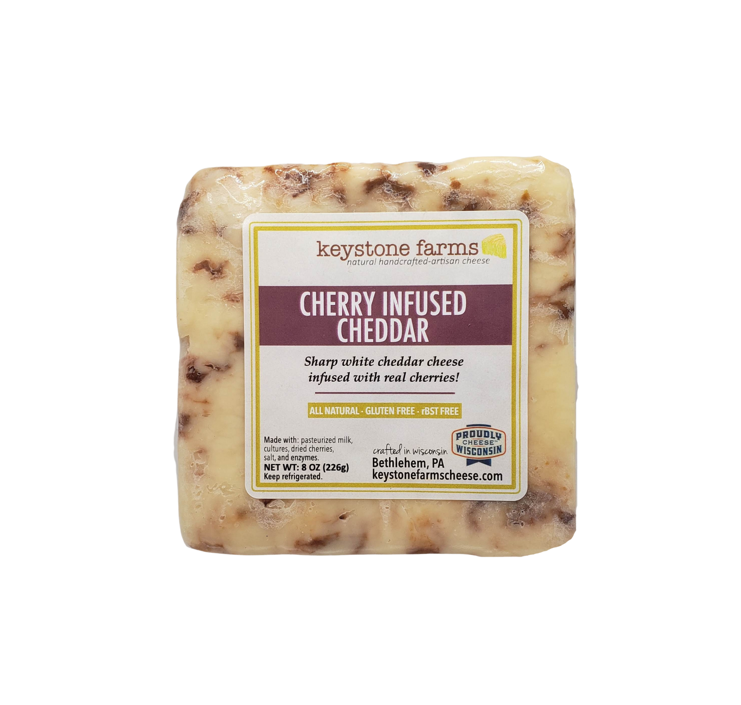 Keystone Farms Cheese - Cherry Infused Cheddar: 7oz.