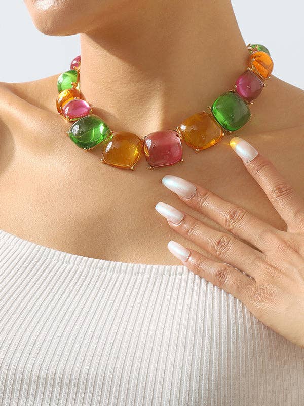 UZ Wholesale Store - Geometric Necklaces Accessories Dainty Necklace: WHITE / One_size