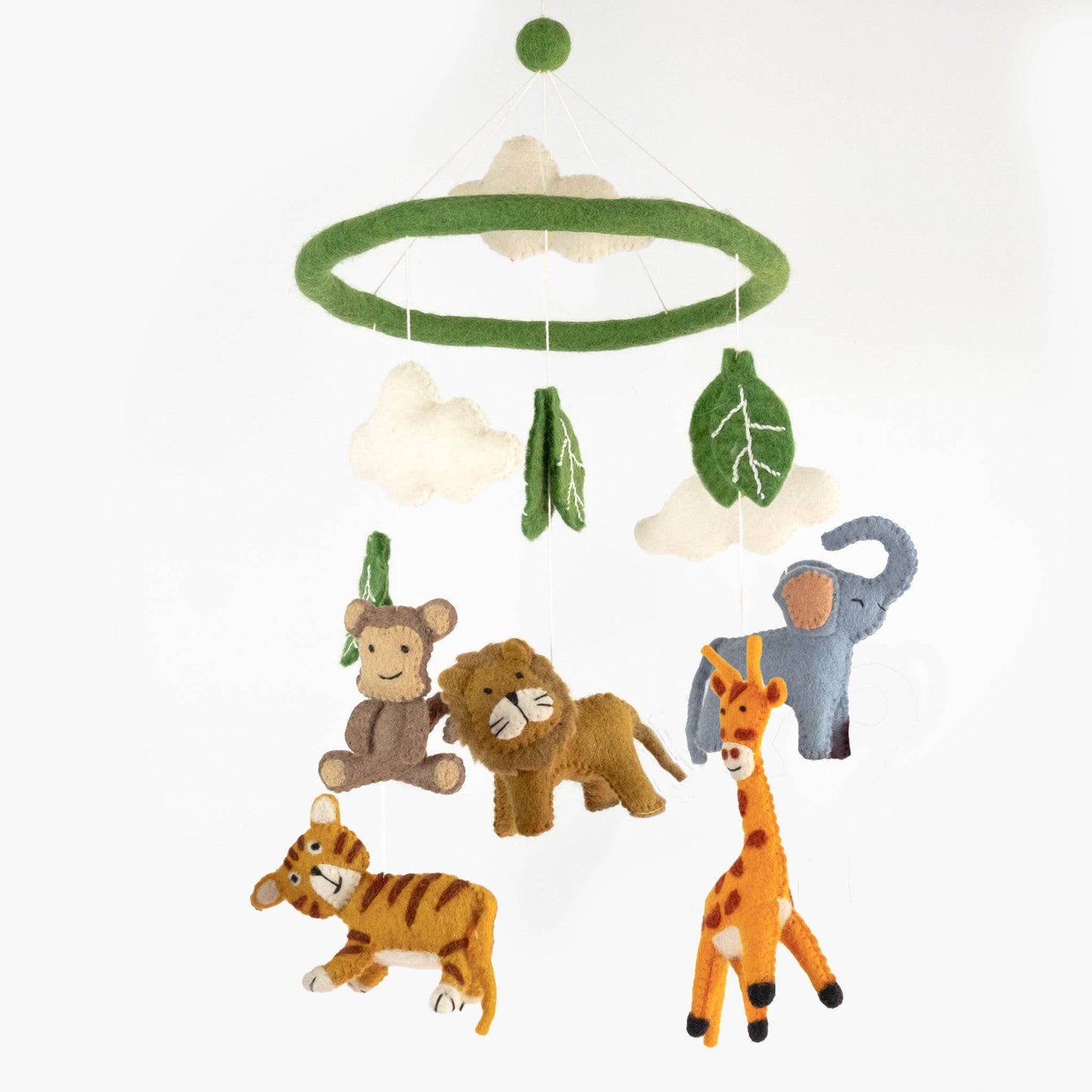 The Winding Road - Baby Jungle Animal Felt Mobile