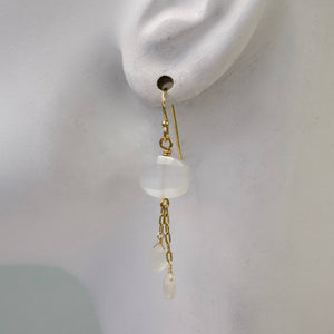 a.v. max - Semi Precious Dangle Earrings: Berry