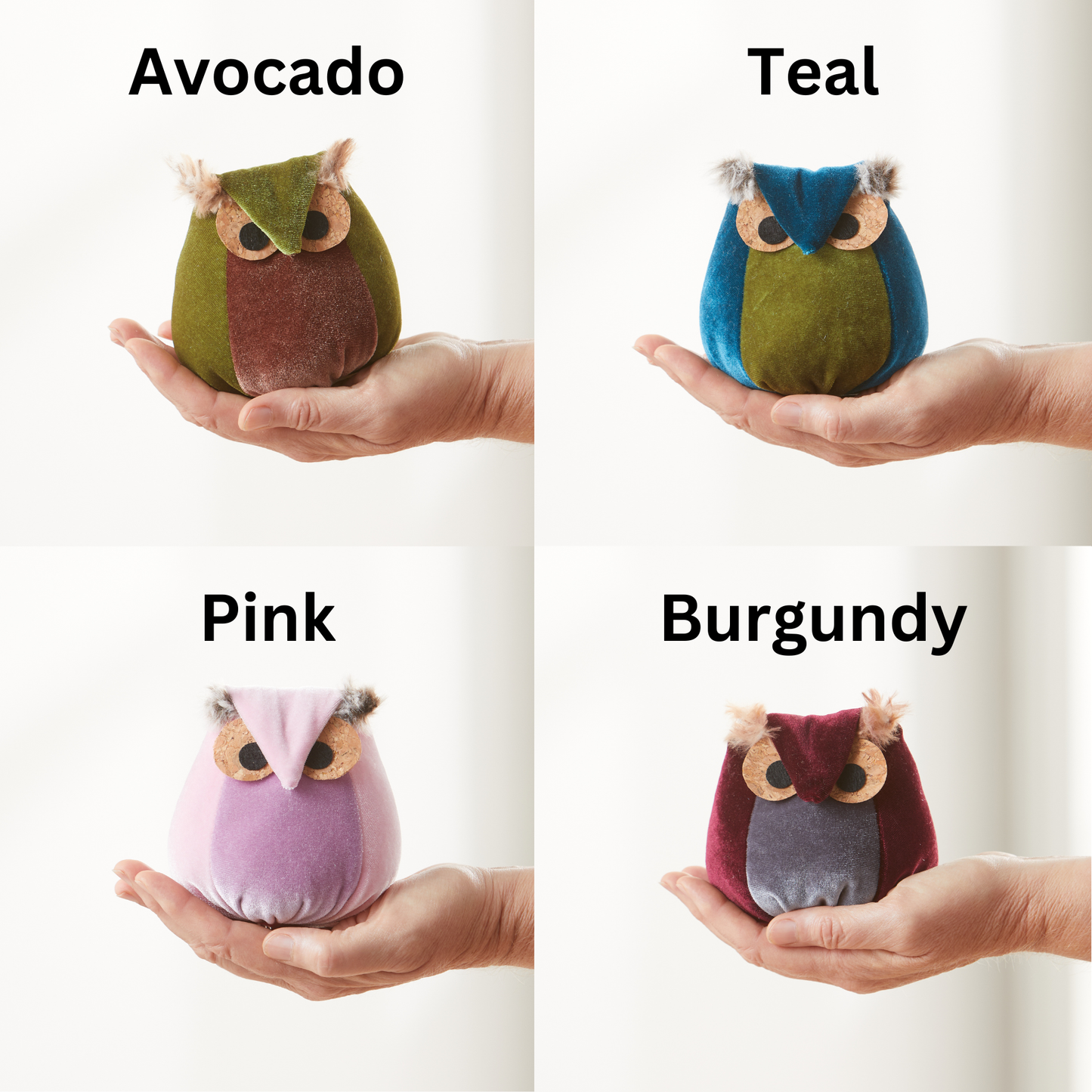 Your Heart's Content - Whimsical velvet owls,  charming owl enthusiastic, unique: Avocado Owl