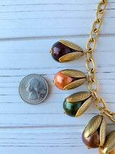 Load image into Gallery viewer, Lenora Dame - Cornucopia Fall Bead Cap Necklace