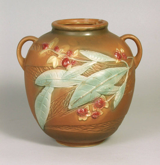 AA Importing - Roseville-Style, Bittersweet Pot in Brown, 9"