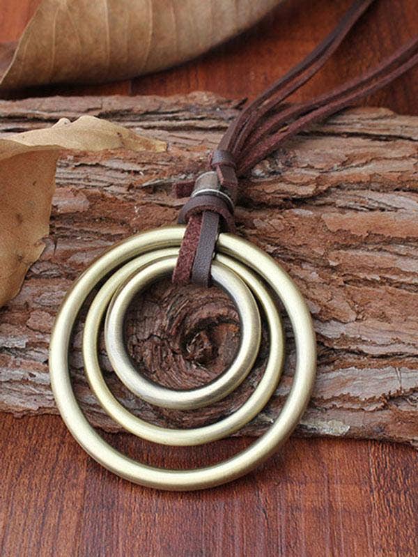Elanora - Retro Rings Necklace: SAME AS PICTURE / FREE SIZE
