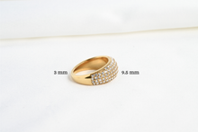 Load image into Gallery viewer, Blueyejewelry - Diamond Dome Ring - Waterproof Pave CZ Chunky Dome Ring 0477: 7