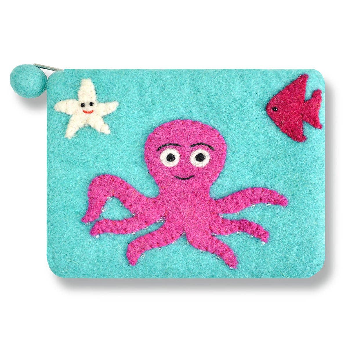 BNB Crafts Inc. - Octopus Design Coin Purse: Green