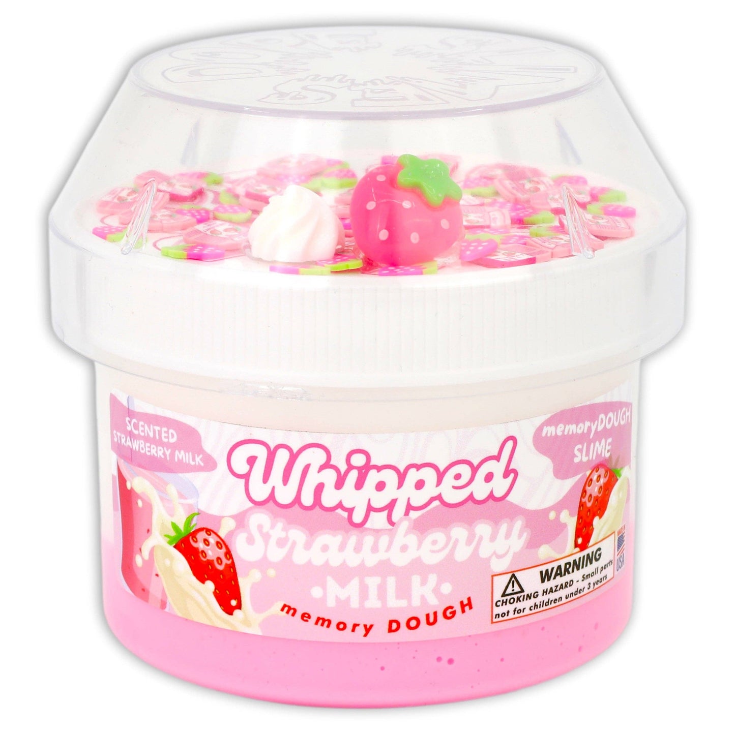 Dope Slimes - Whipped Strawberry Milk - Butter Textured Slime