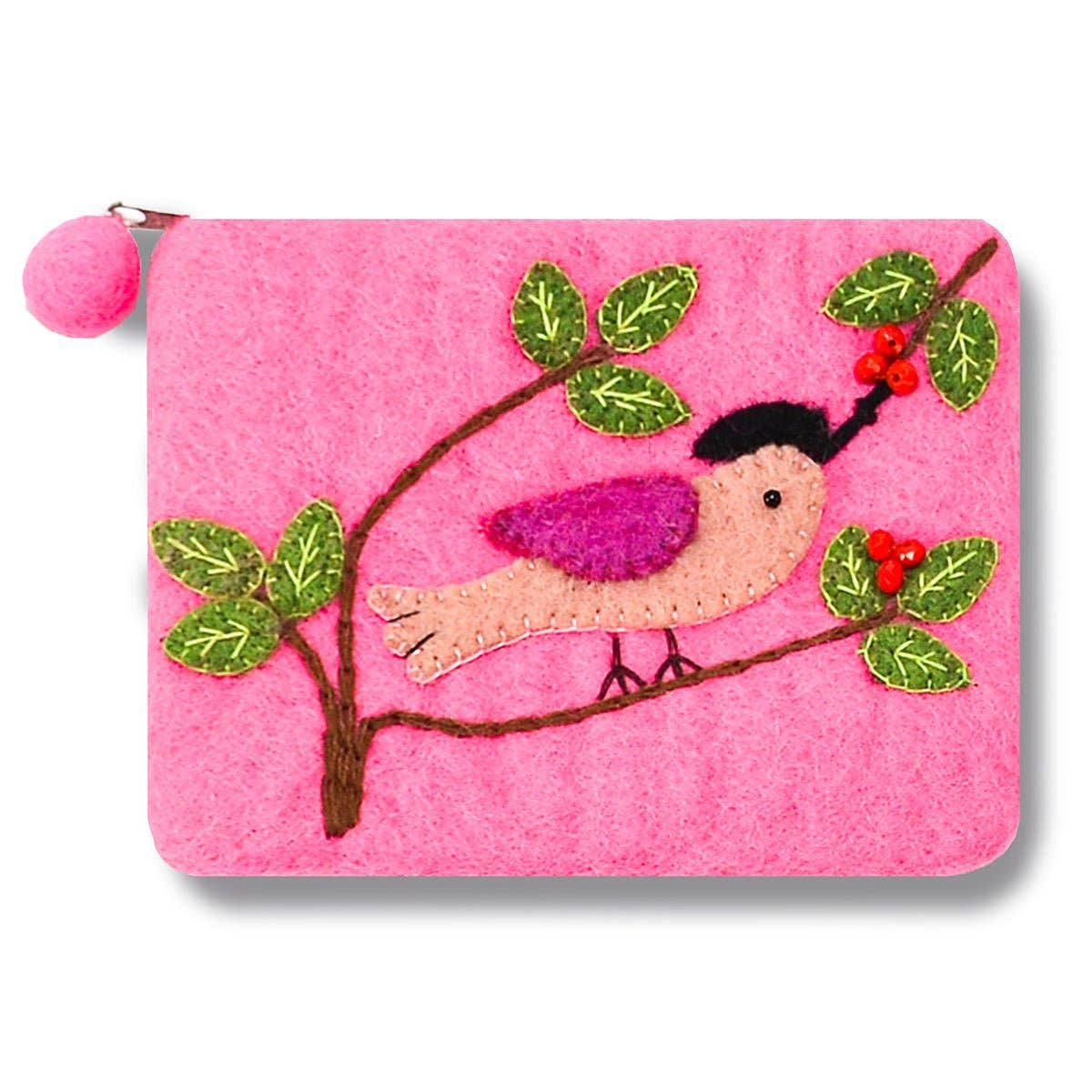 BNB Crafts Inc. - Bird on the Branch Theme Coin Purse: Pink