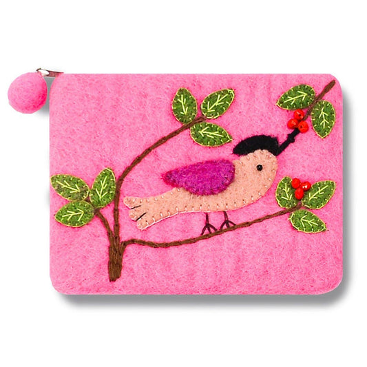 BNB Crafts Inc. - Bird on the Branch Theme Coin Purse: Pink
