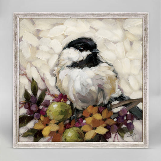 GreenBox Art - Chickadee With Lime Mini Framed Canvas