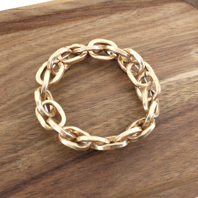 Pretty Persuasions - B24002 Chain Link Stretch Bracelet: 01 WG