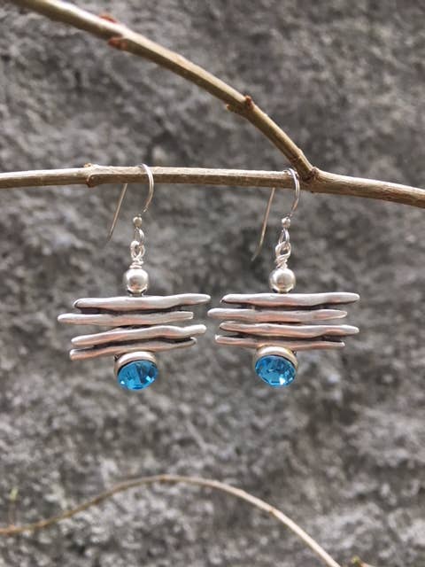 Volare - Solar Spike Earrings: Cobalt