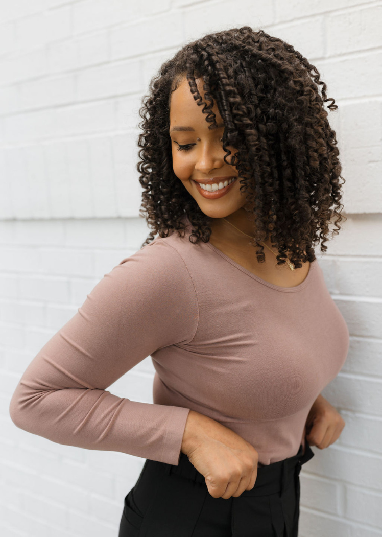 ELIETIAN - Reversible Long Sleeve - Curvy Fit: Charcoal