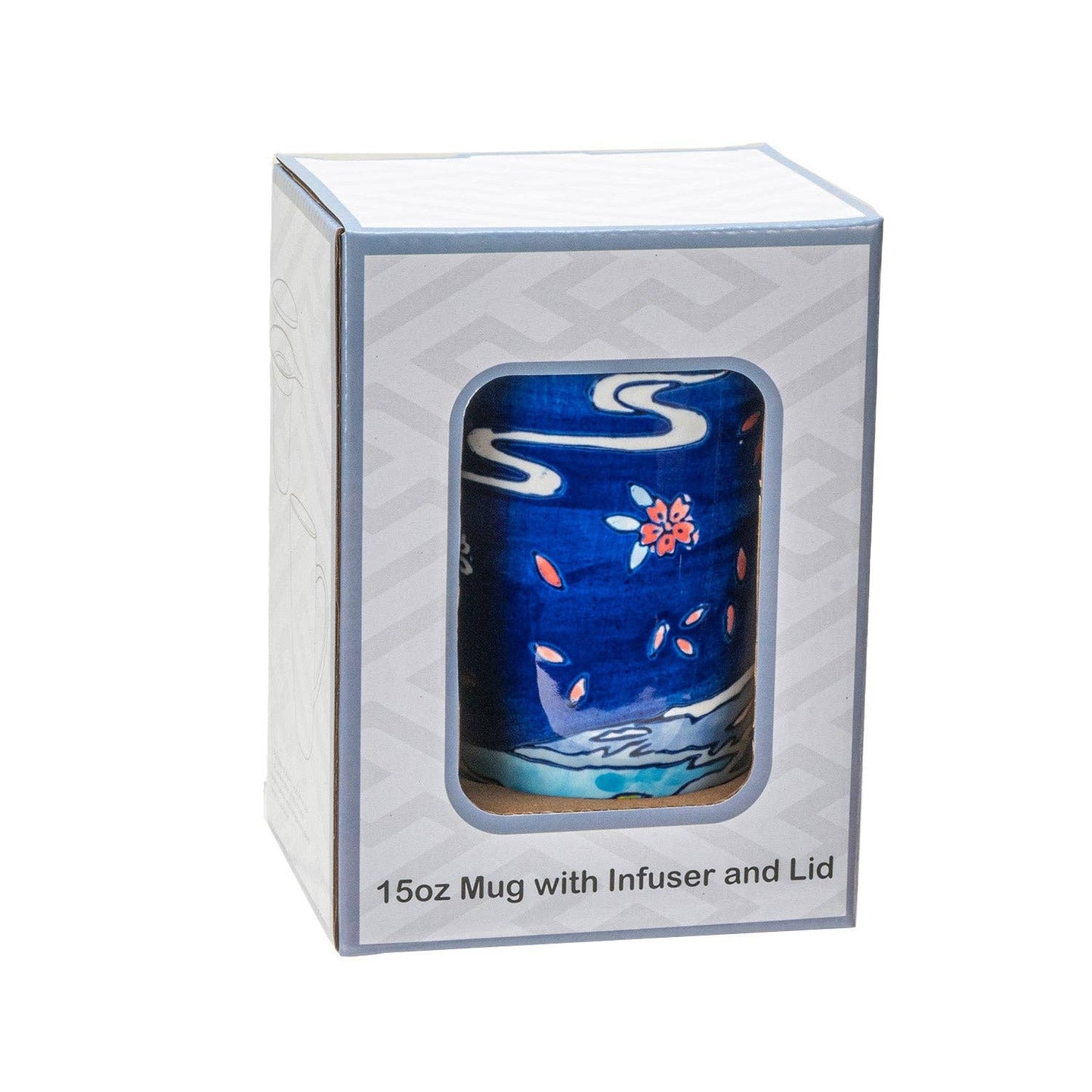 Urban Tokyo - Fuji Mountain Design 15oz Tea Mugs with Lid and Infuser for Loose Leaf Tea (4/32)