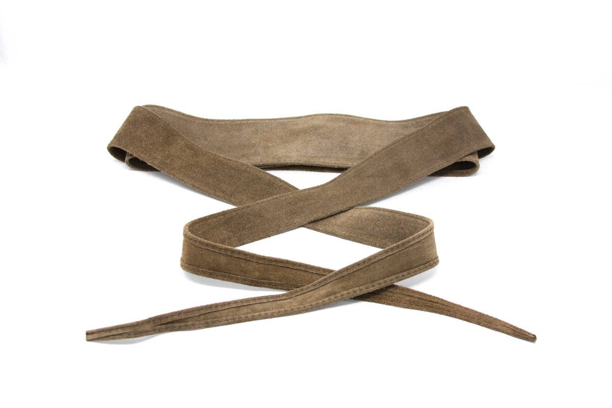 German Fuentes Handbags - CINT-01 WRAP BELT SUEDE: Beige