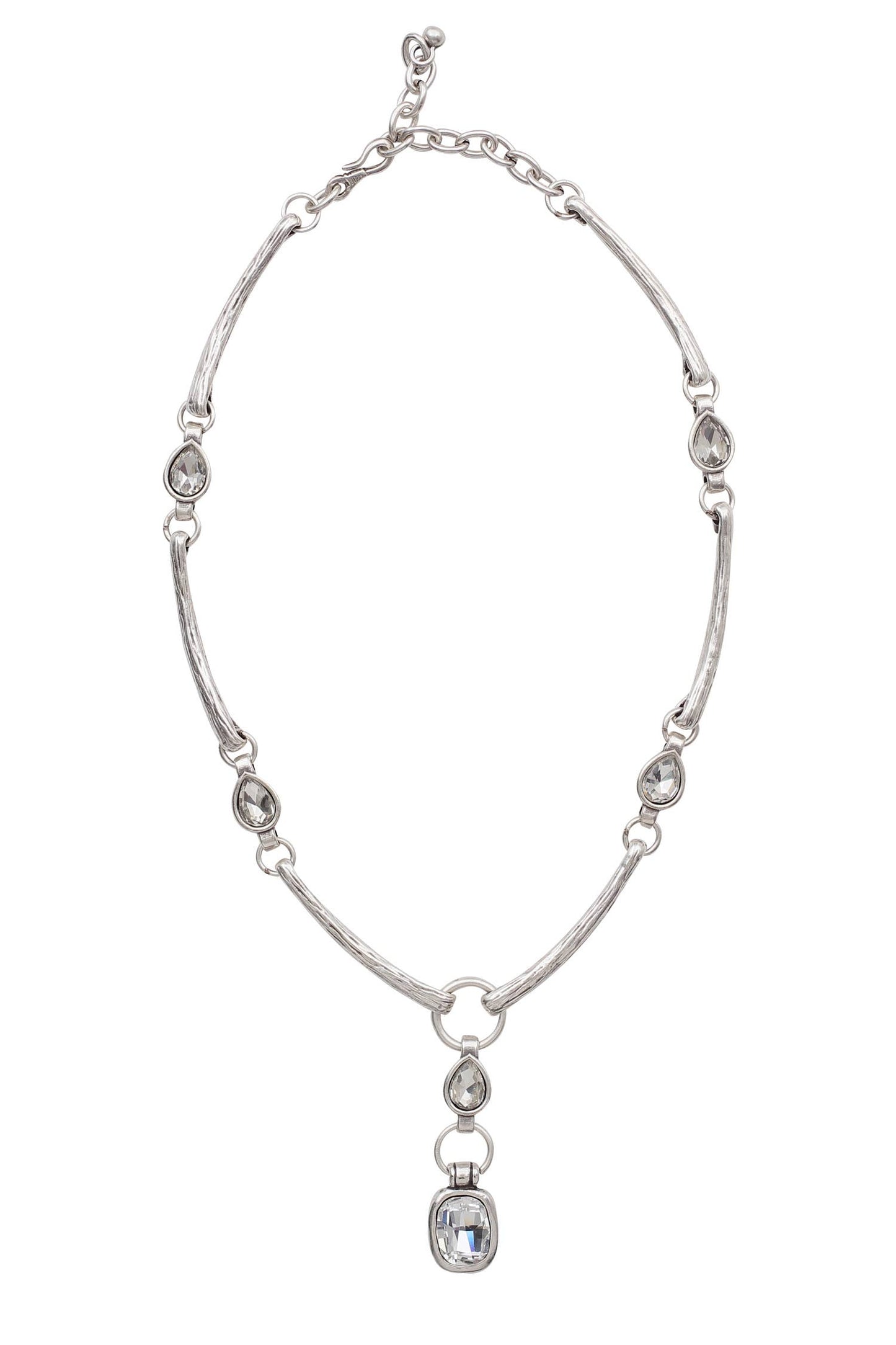 Chanour - Handmade Crystal Pewter Necklace - 3889