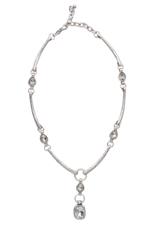 Chanour - Handmade Crystal Pewter Necklace - 3889
