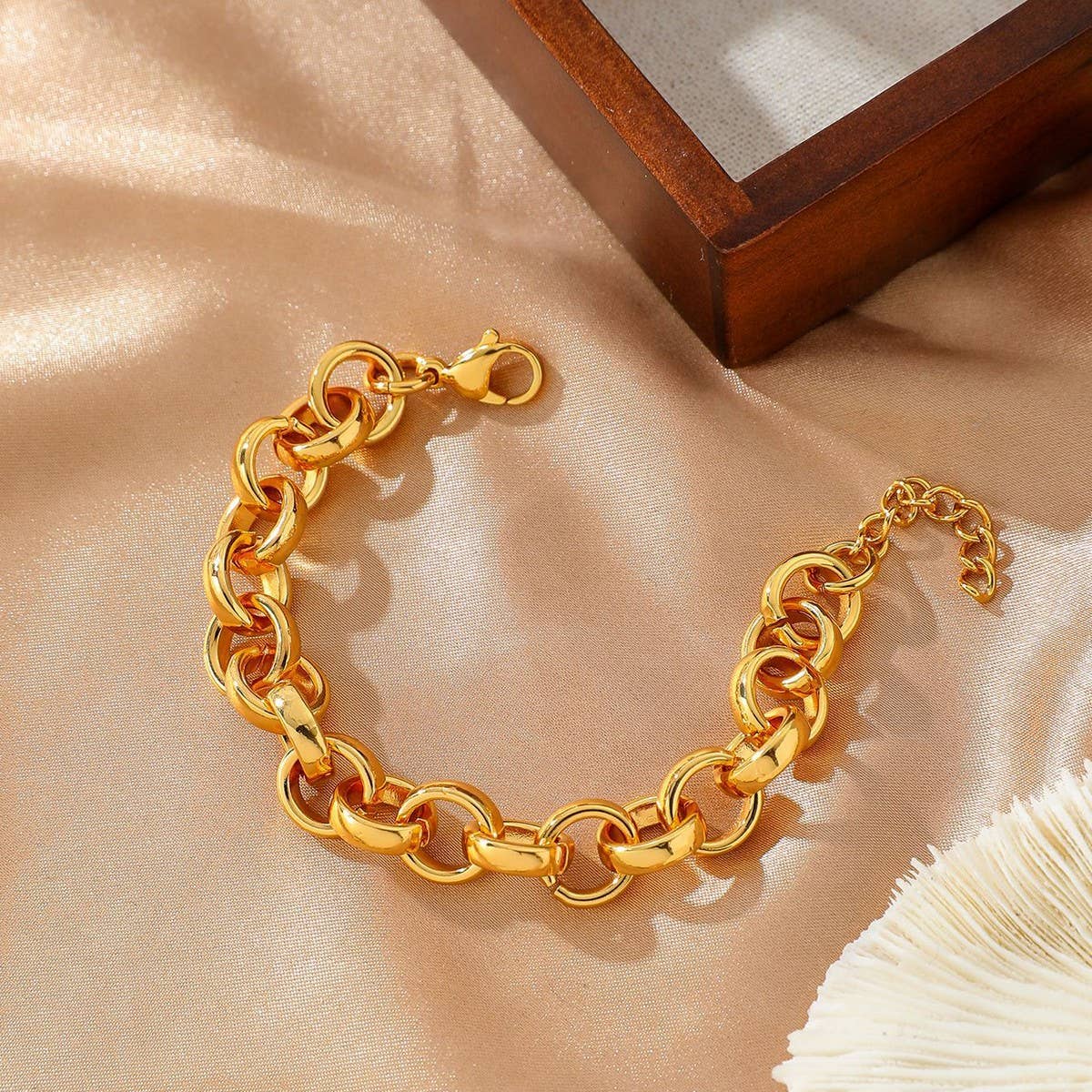 ACCITY - VERSATILE 18K GOLD TITANIUM STEEL BRACELET_CWMM3719: GOLD2 / (OS) 1