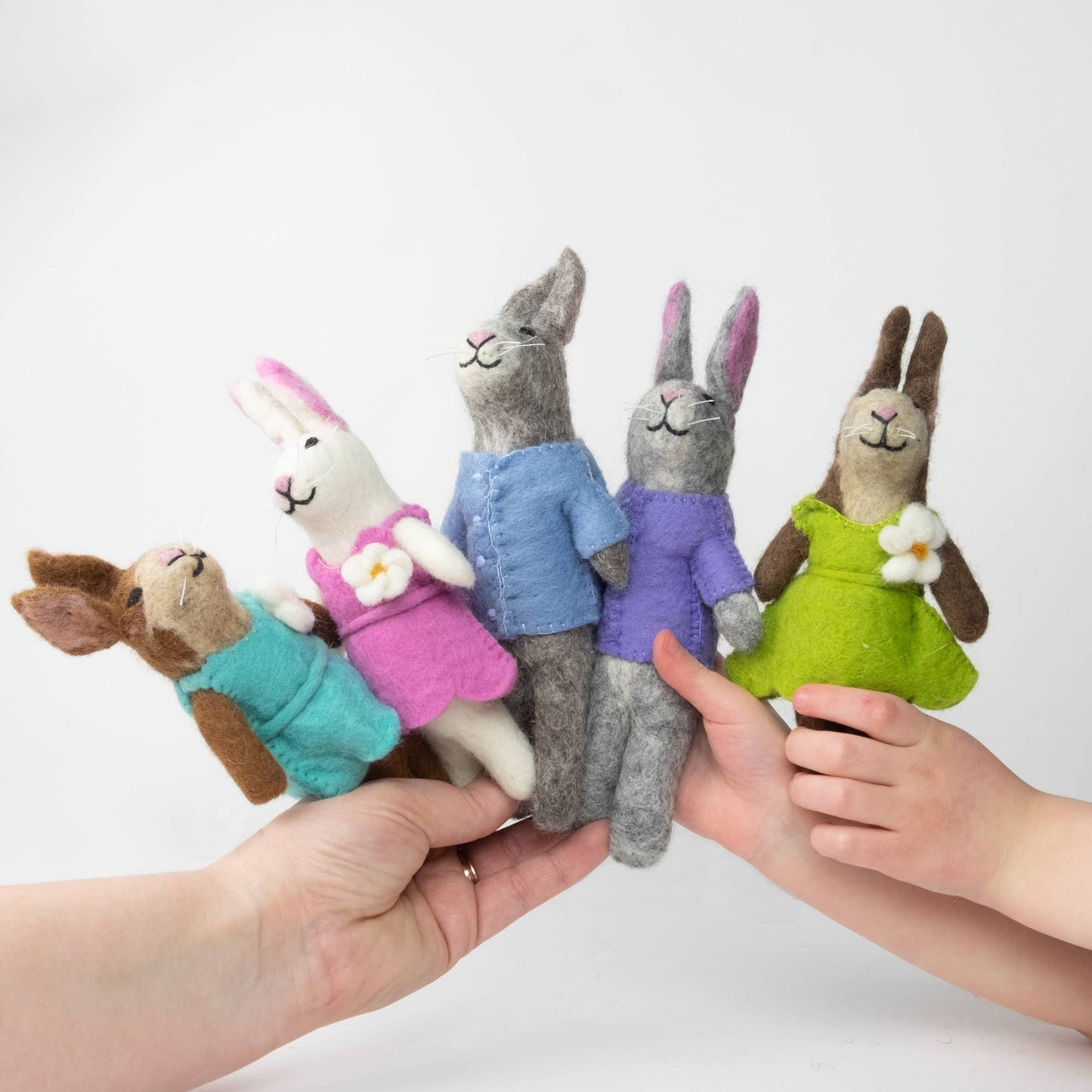 The Winding Road - Felt Bunny Dolls
