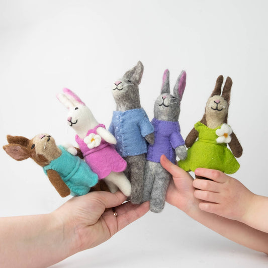 The Winding Road - Felt Bunny Dolls