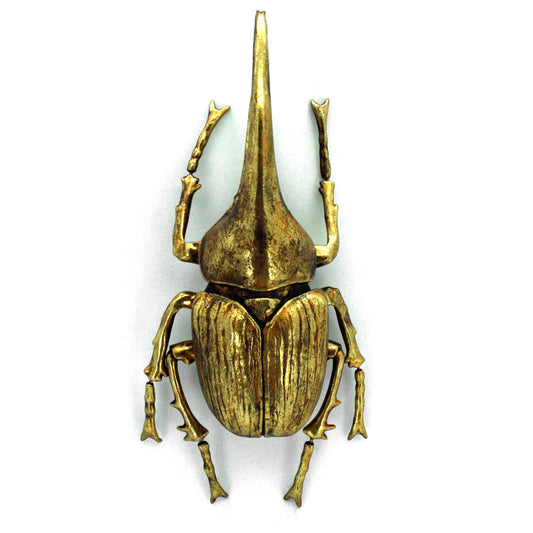 Modern World by Contrast Inc. - Gold Leafed Hercules Beetle Wall Decor