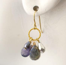 Load image into Gallery viewer, a.v. max - Semi Precious Cluster Earrings: Leaf