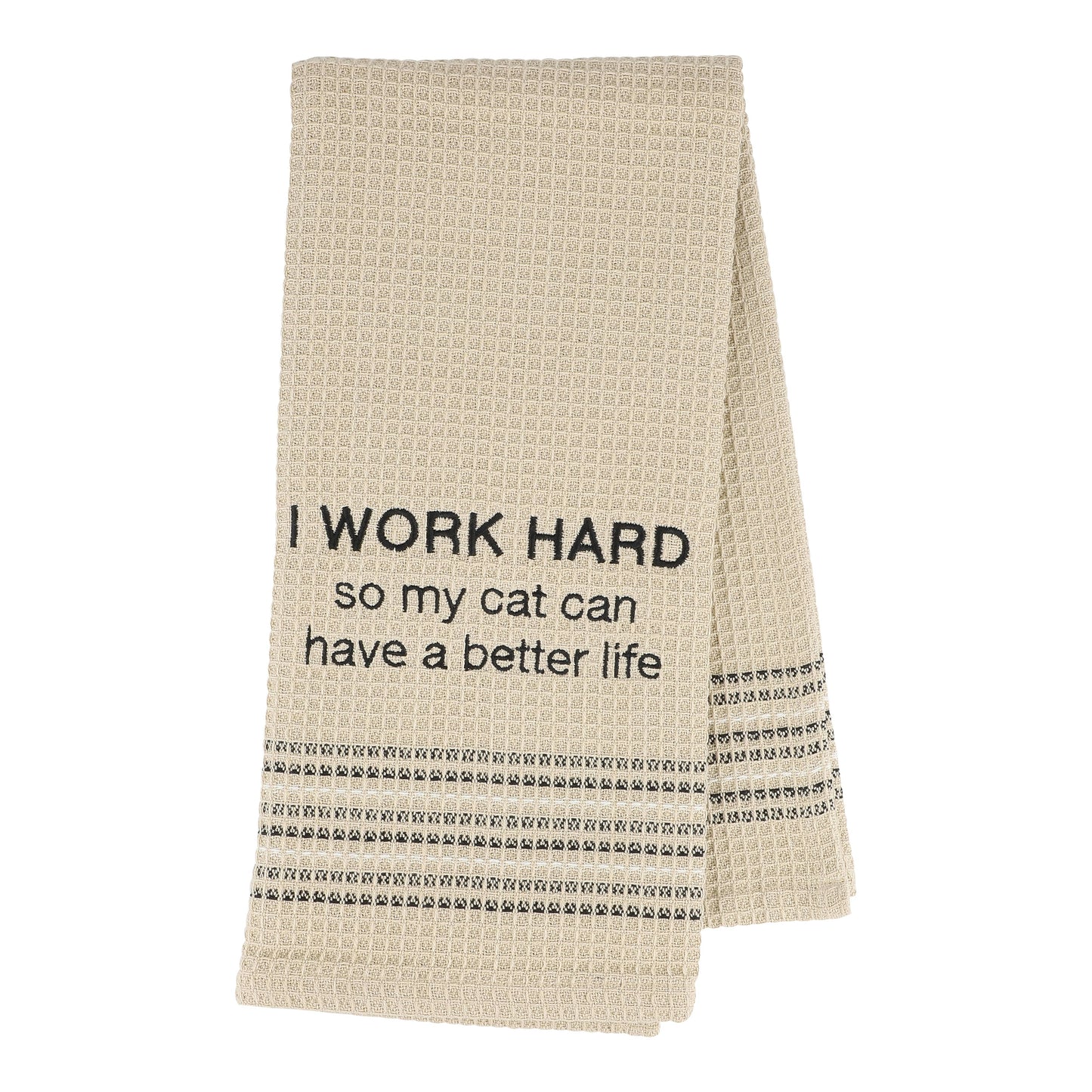 Mona B. - Work Hard for Cat Dishcloth - Set of 2