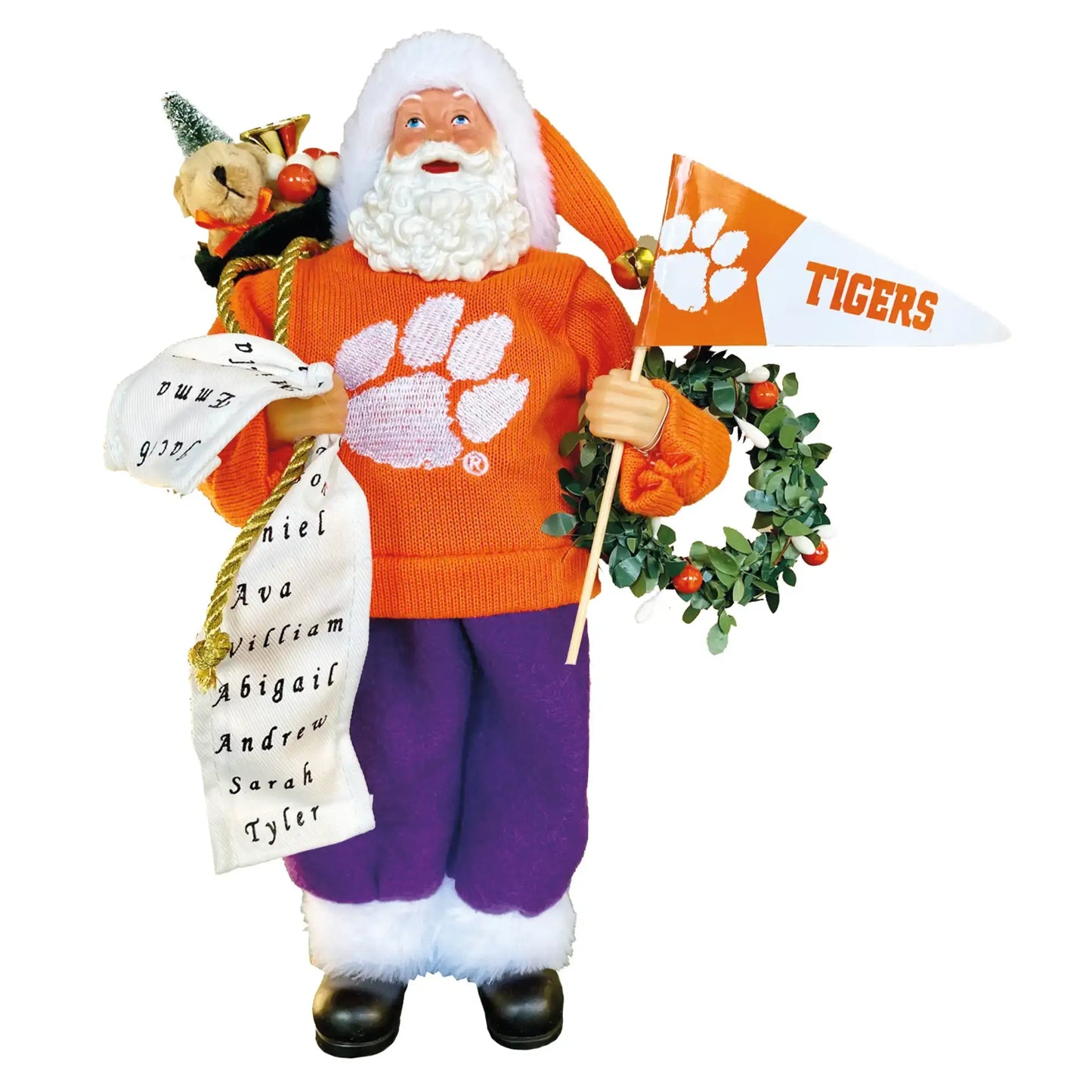Santa’s Workshop Inc. - 12" Clemson Proud Santa