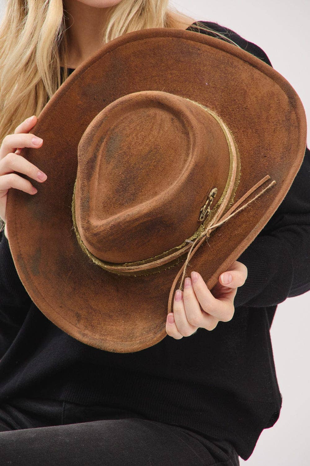 MiMi Wholesale - MH0240 Billie Heritage Worn Shapable Cowboy/Fedora Hat