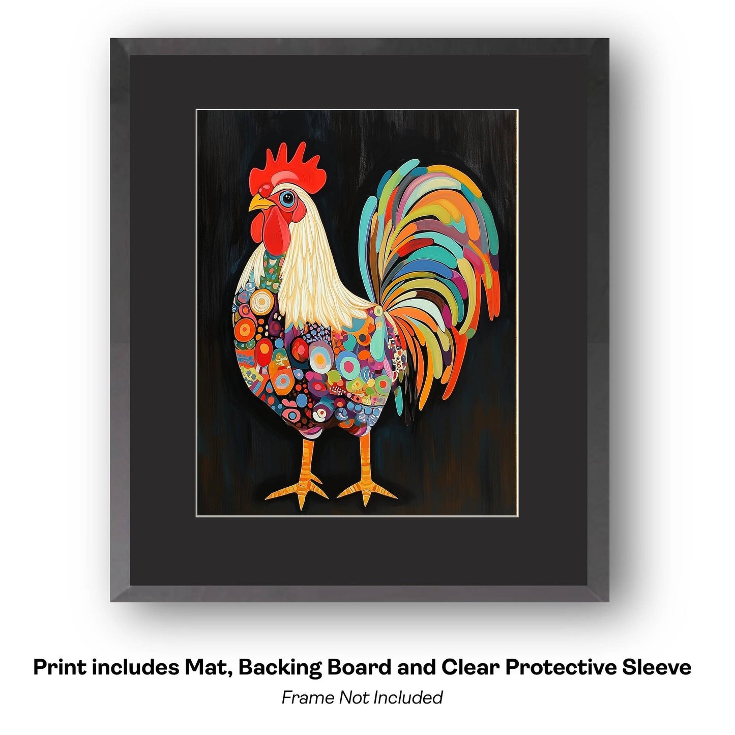 Mowbi - Folk Art Butterfly Fairy -  Folk Art Prints – 8″x10″ Artwork in 11″x14″ Mat