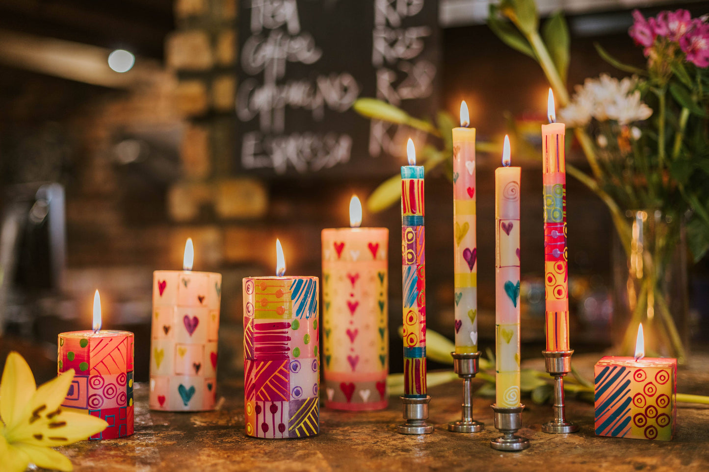 Thumbprint Artifacts - Carousel Candle: Pillar 3” x 4” (50 hour burn time)