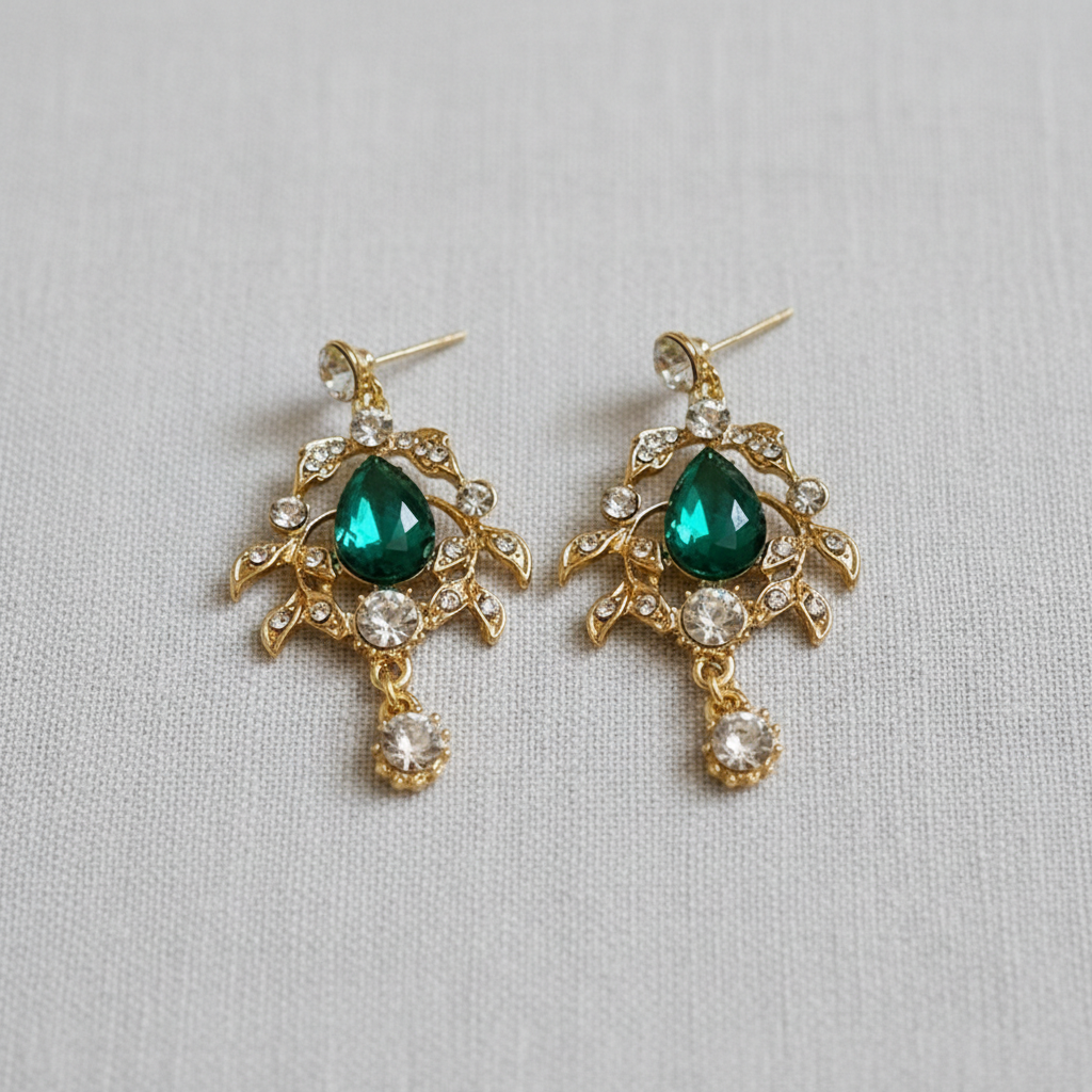 camilla dovey - Leaf Drop Pendant Earrings