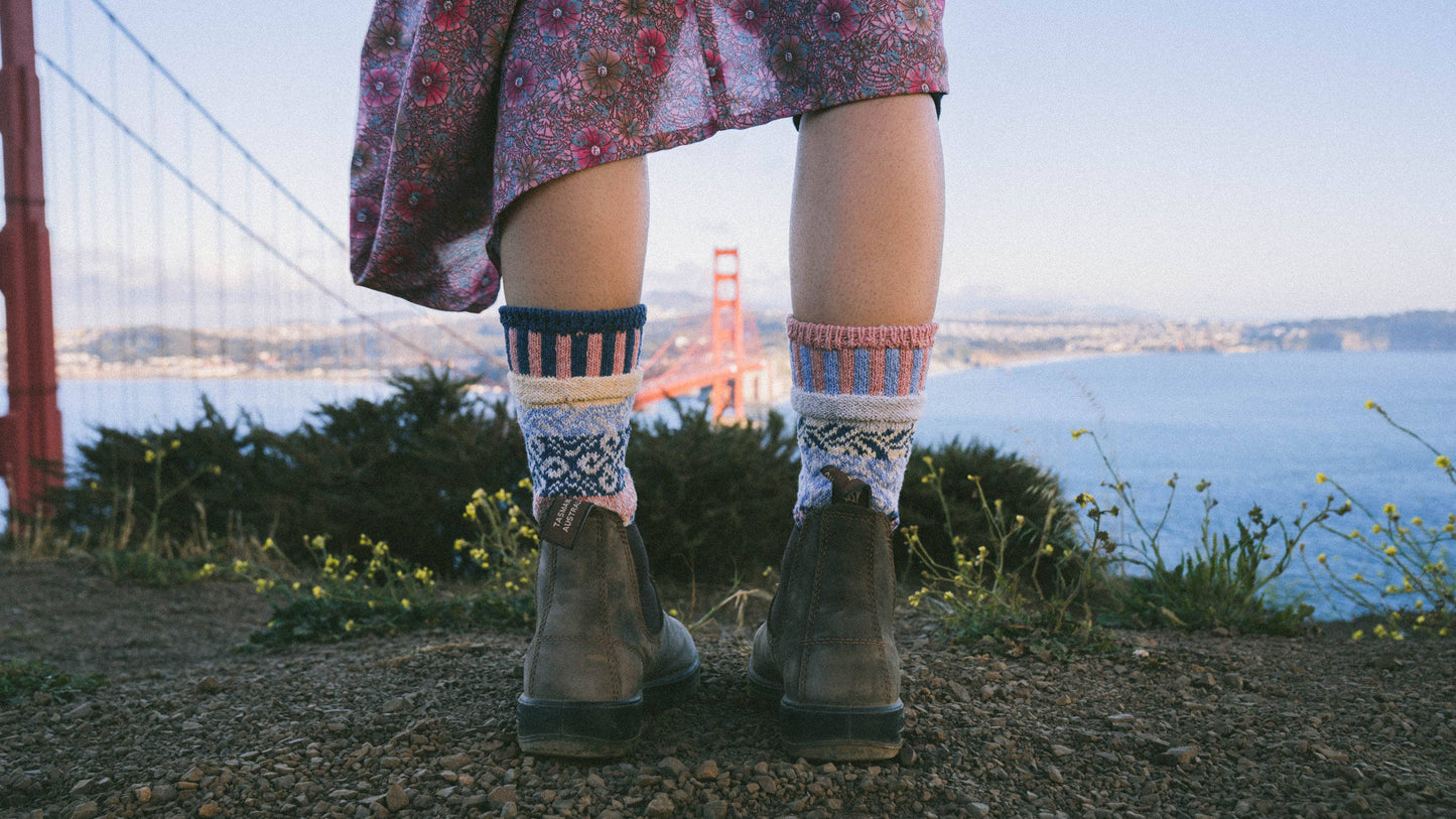 Solmate Socks - Mirage Crew Socks | Eco-Friendly and Made in the USA : S (Women 6-8/Men 5-7)