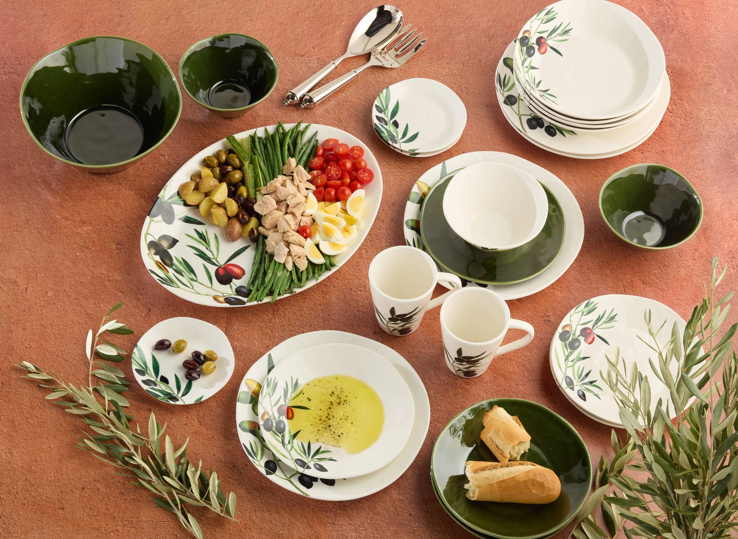 Certified International - Verde Pasta Bowl 13in x 3in Pairs with Olivia