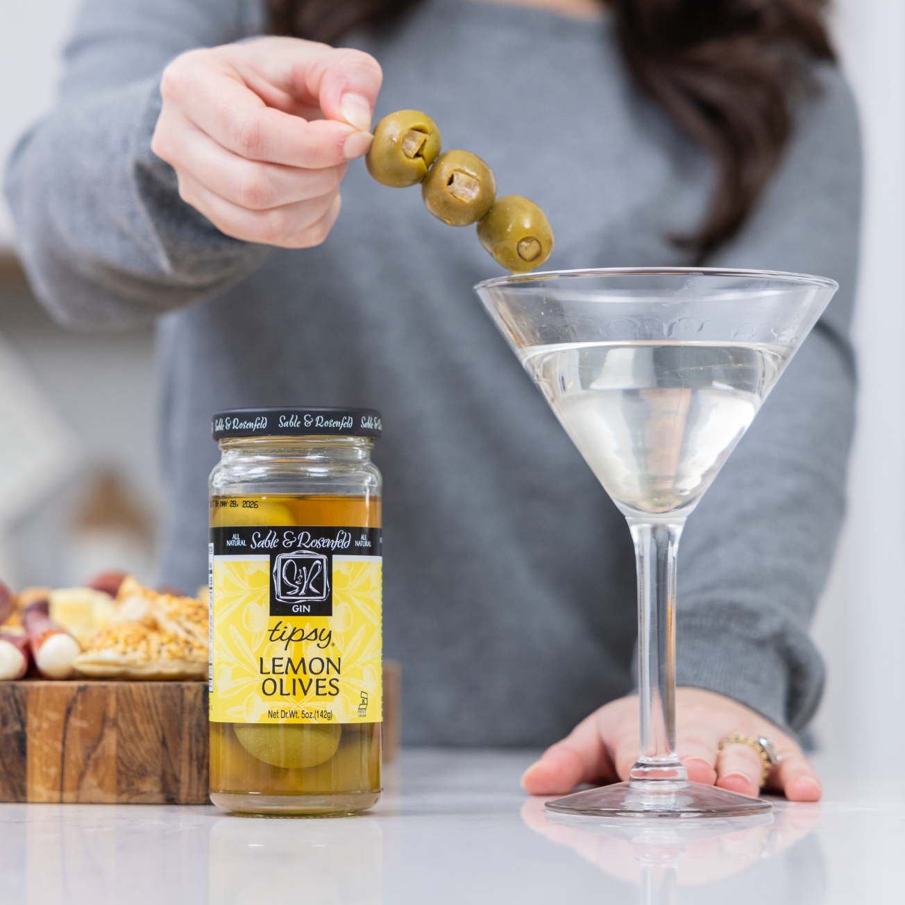 Sable and Rosenfeld est.1970 - Sable & Rosenfeld Tipsy Gin Lemon Tipsy Olives 5oz / 6