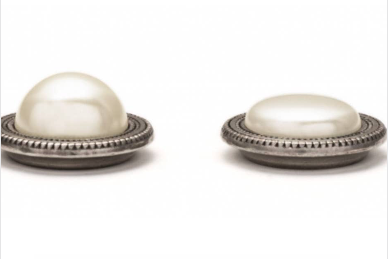 MagneButton - Pearl GOLD Cream HIGH Dome Magnet Button Pin Set