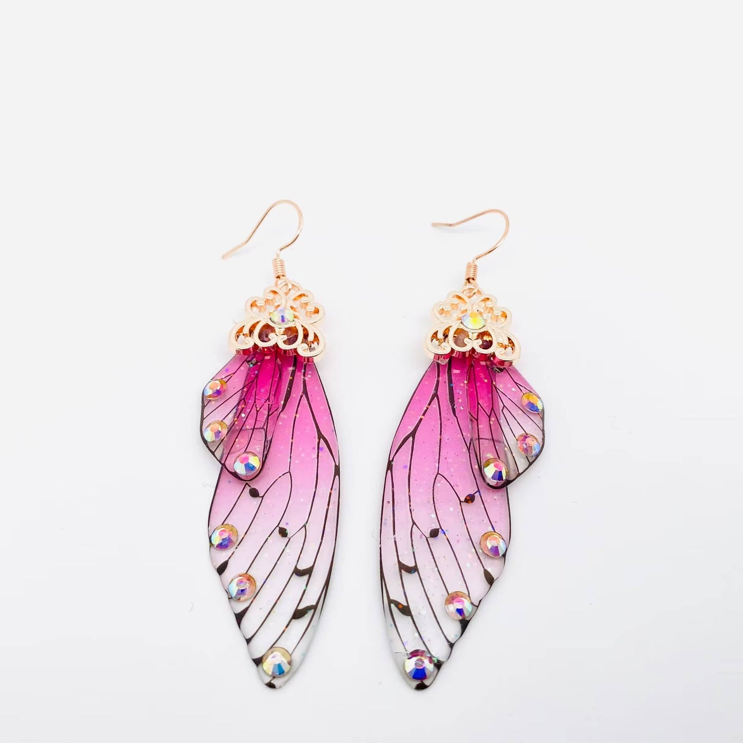 Mio Queena - Handmade Fairy Wings Earrings Insect Butterfly Wing: C